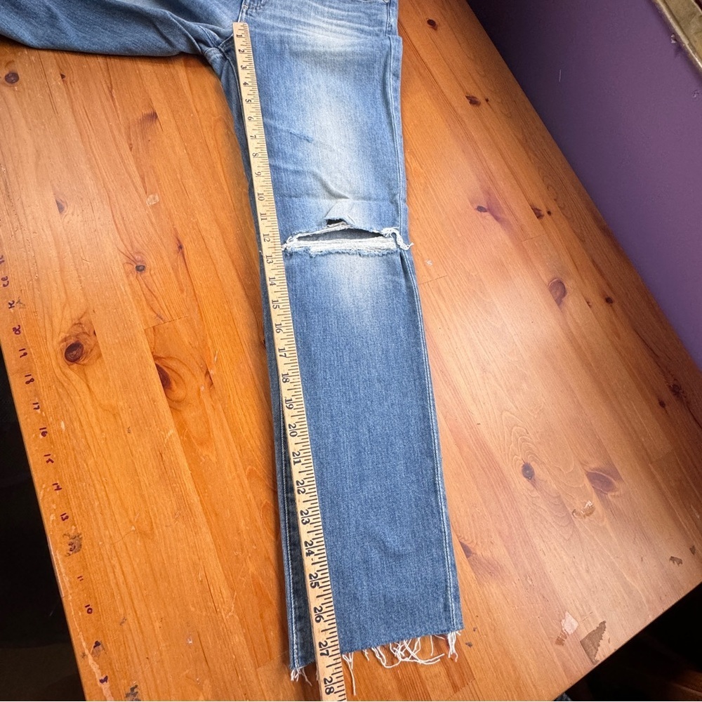 AG Adriano Goldschmied the Isabelle high rise straight cropped jeans size 27r - Picture 5 of 14